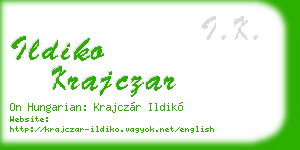 ildiko krajczar business card